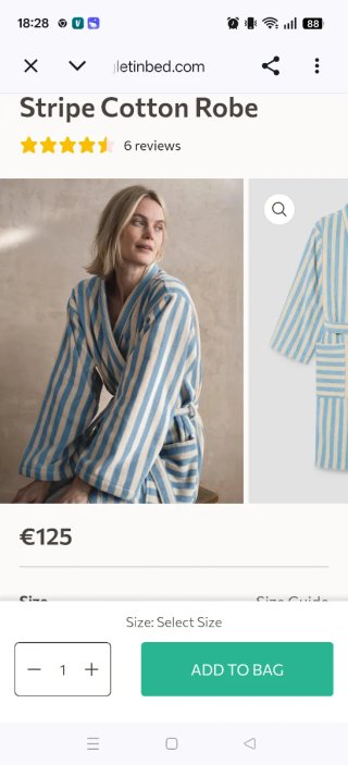 Albornoz Piglet in bed Talla S/M Rayas