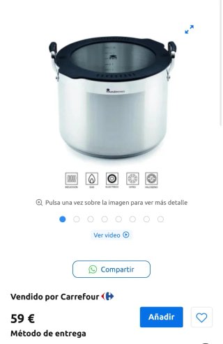 Olla Masterpro 11L con tapa de cristal