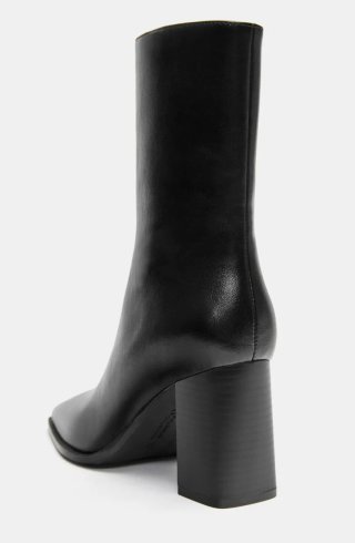 Botines negros tacón cuadrado