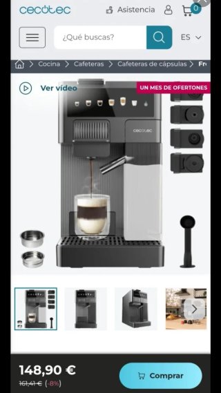 Filtro Cafetera Cecotec Freestyle Latte T