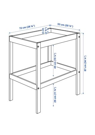 Cambiador madera gris