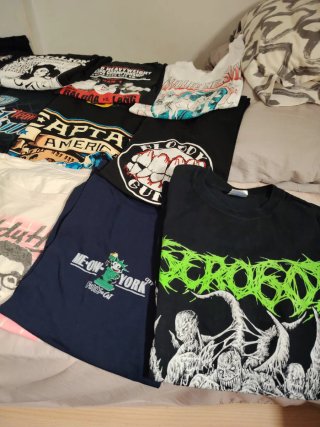 Lote 16 Camisetas Rock/Metal