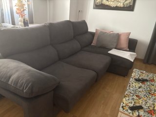 Sofá modular gris de tela