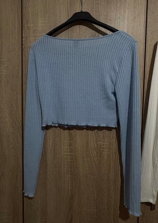 Top SHEIN Celeste Manga Larga Talla Única
