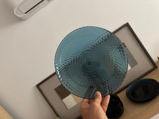 Vajilla de Cristal Azul Marino con Relie