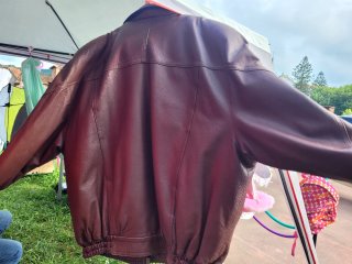 Cazadora Cuero Ovino Vintage Hombre Talla 54