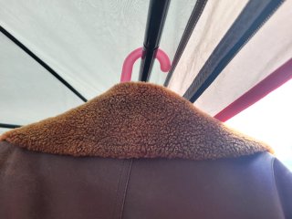 Cazadora Cuero Ovino Vintage Hombre Talla 54