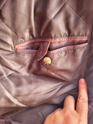 Cazadora Cuero Ovino Vintage Hombre Talla 54