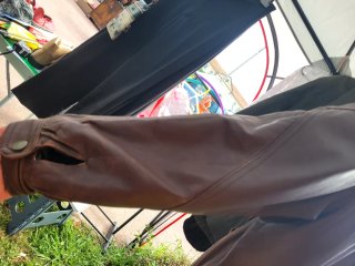 Cazadora Cuero Ovino Vintage Hombre Talla 54
