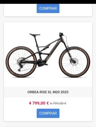 OFERTA. E-MTB Orbea Rise LT H20 Gen 2 HidroTalla M