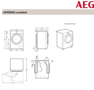 Lavadora AEG Serie 8000 8kg - Vapor