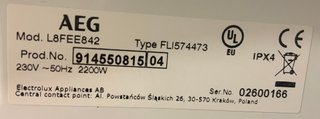 Lavadora AEG Serie 8000 8kg - Vapor
