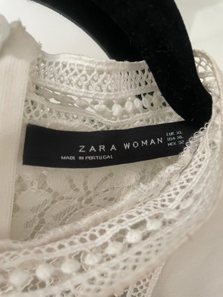 Blusa Peplum Zara Encaje Talla XL