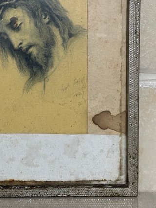 Quadro antico con immagine Sacra