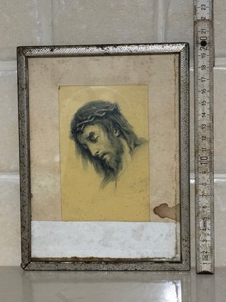 Quadro antico con immagine Sacra