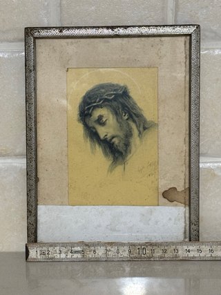 Quadro antico con immagine Sacra