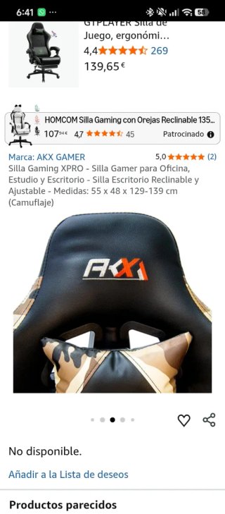 Silla Gamer AKX XPRO Camuflaje