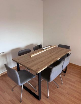 Lámpara Colgante LED Madera Rectangular