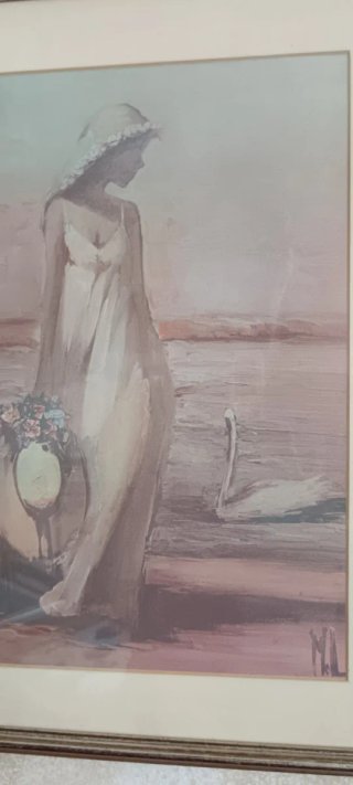 Fotolito Innocenzo Melani Donna e Cigno
