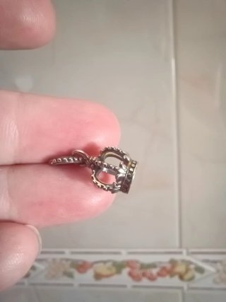 Charm corona de plata