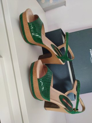 Sandalias Pedro Miralles Madera Verde Talla 37