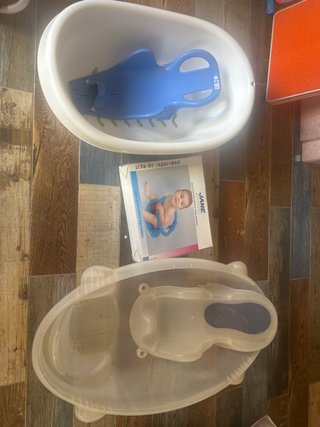 Lote bañeras bebé y asiento Jane