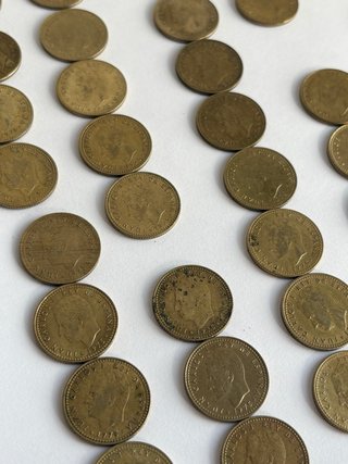 Lote 67 monedas 1 Peseta 1975- estrellas completas