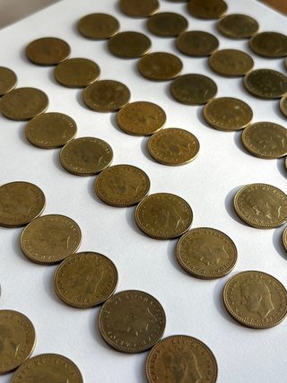 Lote 67 monedas 1 Peseta 1975- estrellas completas