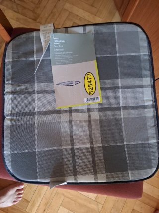 Cojín para silla a cuadros