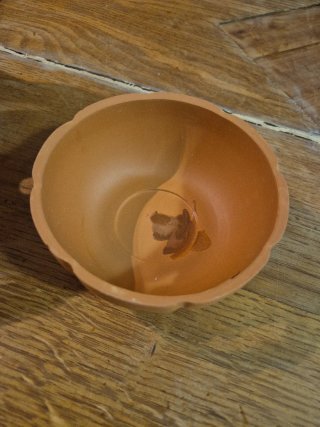 Portacandele zucca terracotta