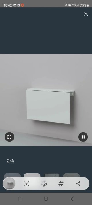 Mesa plegable Ikea Norberg blanca