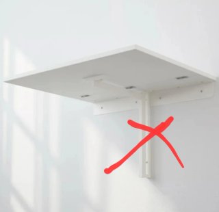 Mesa plegable Ikea Norberg blanca