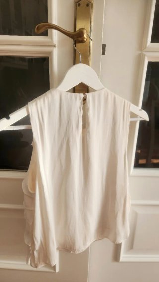 Top Zara Blanco Volantes