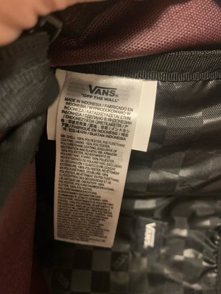 Mochila Vans Burdeos y Negro