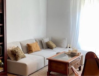 Sofá modular Sklum beige con chaiselonge