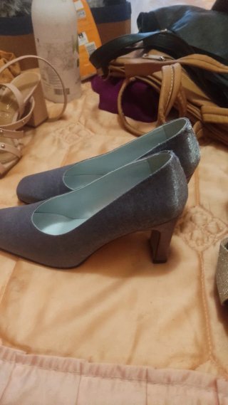 Elegantes Zapatos Plateados para Vestir