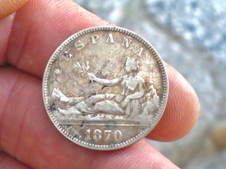 Dos Pesetas Plata Gobierno Provisional 1870