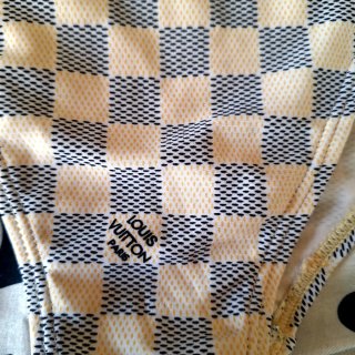 Bikini LV scacchi beige/grigio taglia unica