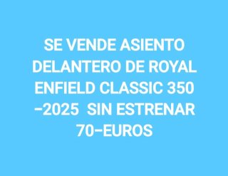 Asiento Delantero Royal Enfield Classic