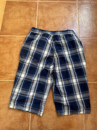 Pantalones cortos de cuadros azules