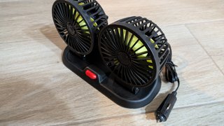 Ventilador Coche Doble Giratorio 12V
