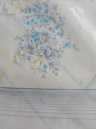 Juego Sábanas 90cm Flores Azules