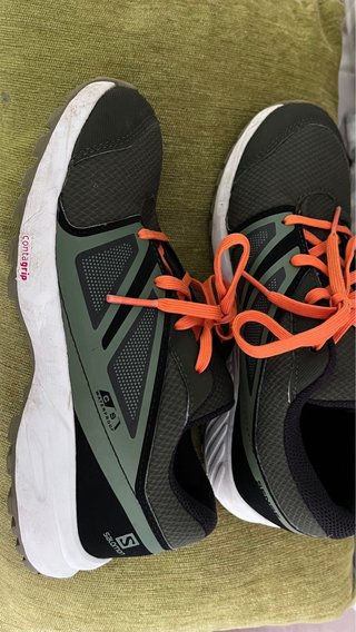 Zapatillas de montaña Salomon niñ@ verde/naranja