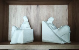 Aguantalibros de cerámica figuras