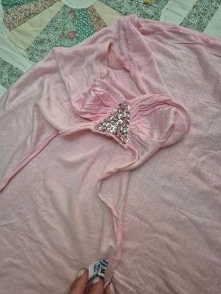Copricostume rosa con fiori vintage