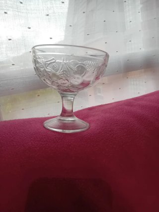 3 Copas de Cristal Tallado para Postre