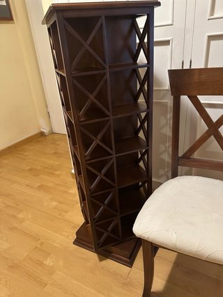 Mueble giratorio madera CD/libros
