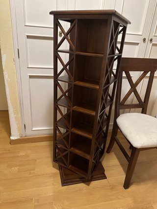 Mueble giratorio madera CD/libros