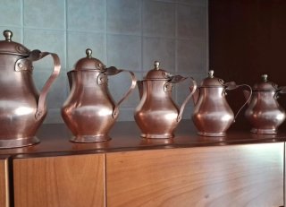 Set 8 Brocche Rame Vintage