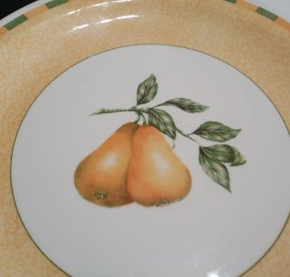 Plato Churchill Porcelana Decoración Frutas